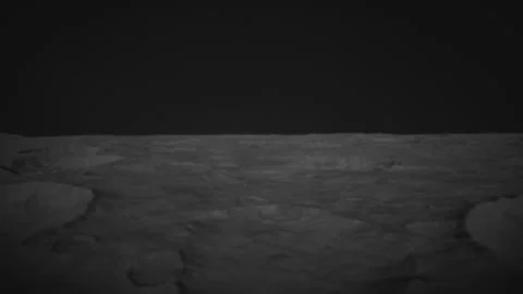 Viewpoint of a drone flying over the moon's surface Stock Footage 289775932