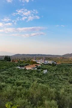 Viewpoint of Eleftherotria Monastery in Maherado Stock-Fotos