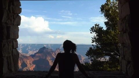 Viewpoint at Grand Canyon Stock Footage 94382725