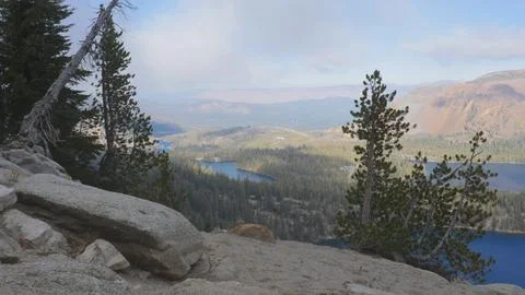 Viewpoint on hiking trail Stock-Fotos