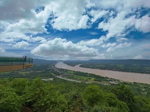 Viewpoint of mountain and rivers Stock Photos