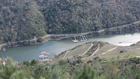 Viewpoint O Duque and River Sil in Galicia, Spain Stock Footage 303310102