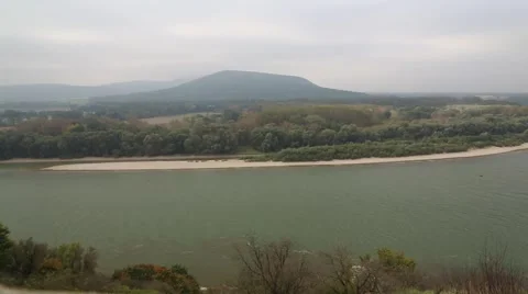 Viewpoint over the Danube, Slovakia Stock Footage 46026853