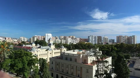 Viewpoint over Malaga, Spain Stock Footage 46007419