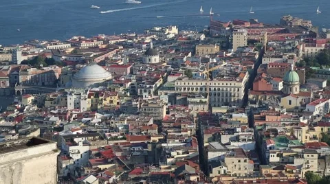 Viewpoint Over Naples, Italy Stock Footage 46052161