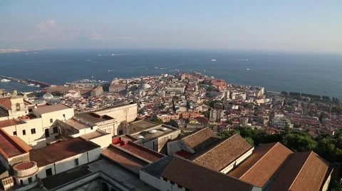 Viewpoint Over Naples, Italy Stock Footage 46052255