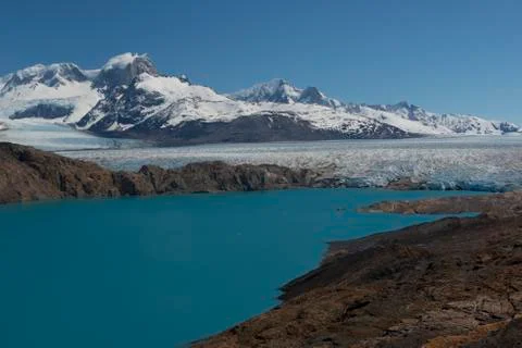 Viewpoint over upsala glacier Stock Photos