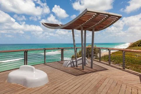 Viewpoint overlooking the sea. Stock Photos