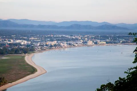 Viewpoint Prachuap Bay Stock Photos