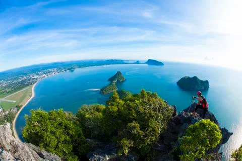 Viewpoint Prachuap Bay Stock Photos
