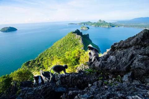 Viewpoint Prachuap Bay Stock Photos