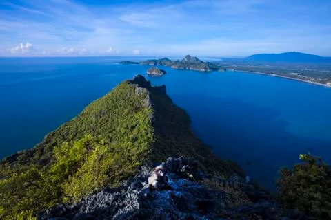 Viewpoint Prachuap Bay Stock Photos