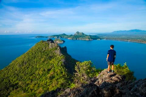 Viewpoint Prachuap Bay Stock Photos