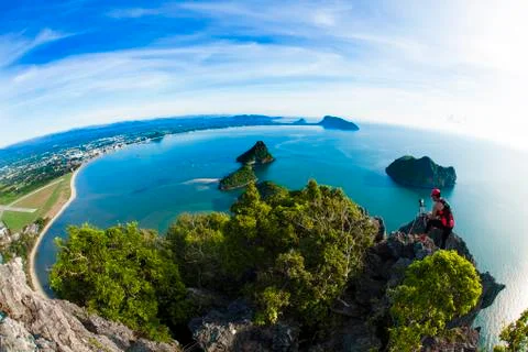 Viewpoint Prachuap Bay Stock Photos