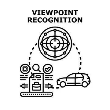 Viewpoint recognition analyzing car data processing information Stock Illustration