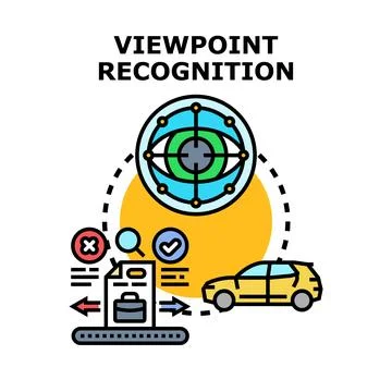 Viewpoint recognition analyzing car data processing information Stock Illustration