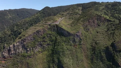 Viewpoint on top of a huge cliff. Stock Footage 222612792