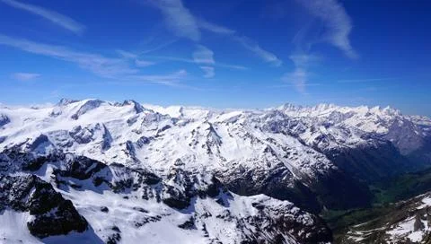 Viewpoints of Titlis snow mountains Stock Photos