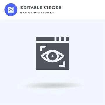 Viewport icon vector, filled flat sign, solid pictogram isolated on white, lo Stockillustratie