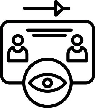 Viewrs Line Icon Design Stock Illustration