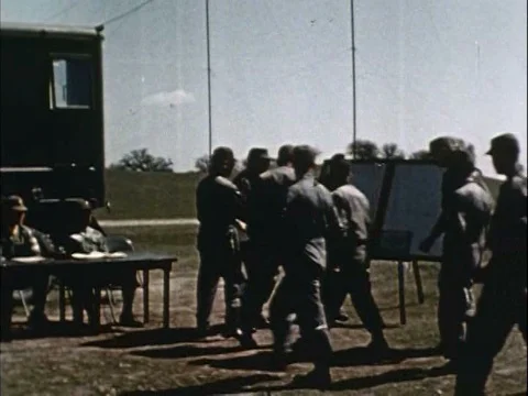 Views and an explanation of a US army combat action trial for the testing of Stock-Footage 79461124