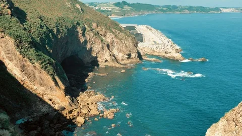 Views of the Atlantic Ocean from the High Point Stock Footage 94589737