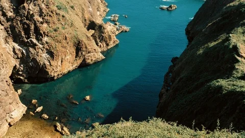 Views of the Atlantic Ocean from the High Point Vídeo Stock 94590156