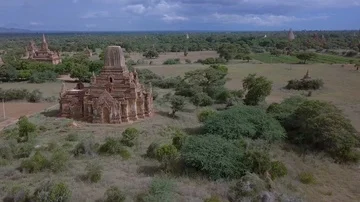 Views of the Bagan's archaeological park Stock Footage 85899787