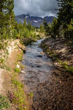 Views from the Broken Top Trail, Three Sisters Wilderness, Oregon Stock Photos