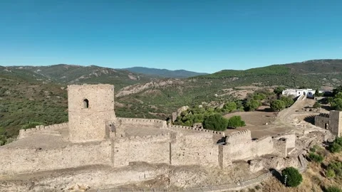 Views of the castle of Jimena de la Frontera in the natural park Stock Footage 289087004