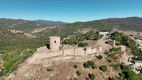 Views of the castle of Jimena de la Frontera in the natural park Stock Footage 289087108