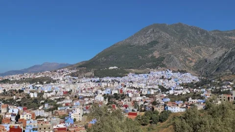 Views of Chefchaouen, Morocco Stock Footage 324678565