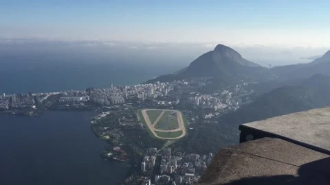 Views from Christ the Redeemer over Rio de Janeiro Brazil Stock Footage 155674866