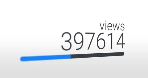 Animation of Video Views Counter, User Count of Live Stream Close