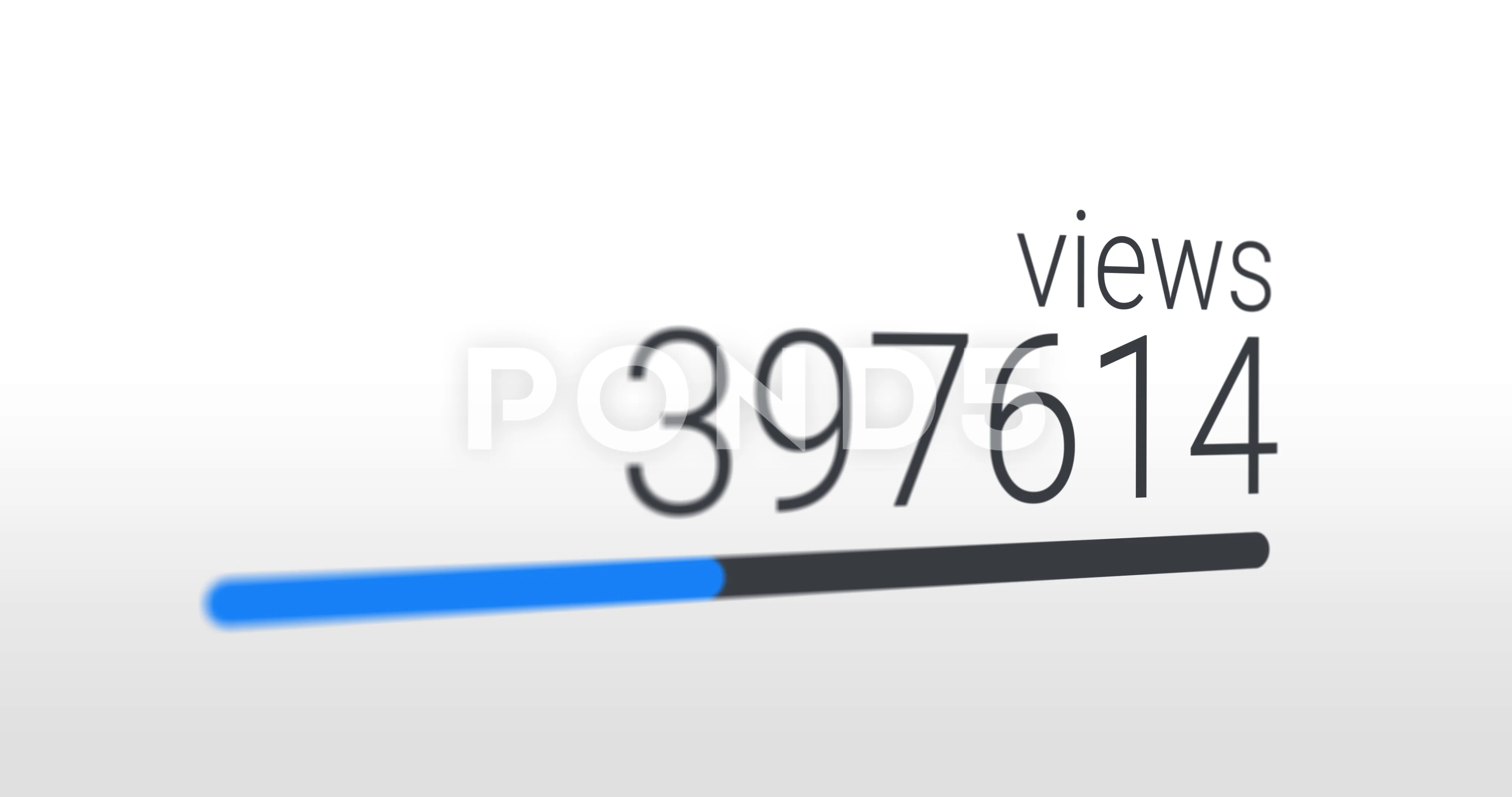 Animation of video views counter, user c, Stock Video