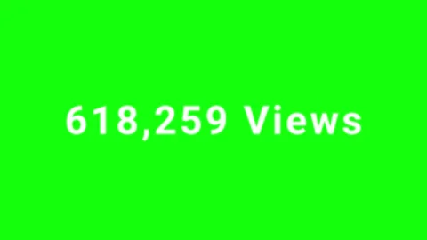 Views Counter Slider Control 0 to 1000000 Animation on Green Screen 4K Stock Footage 333780744
