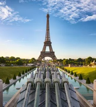 Views of the Eiffel Tower from Trocadero Stock Photos