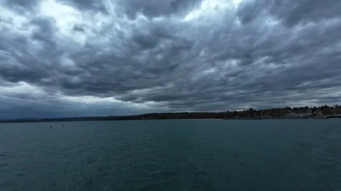 Views from Ferry on Lake Constance Stock Footage 345682056