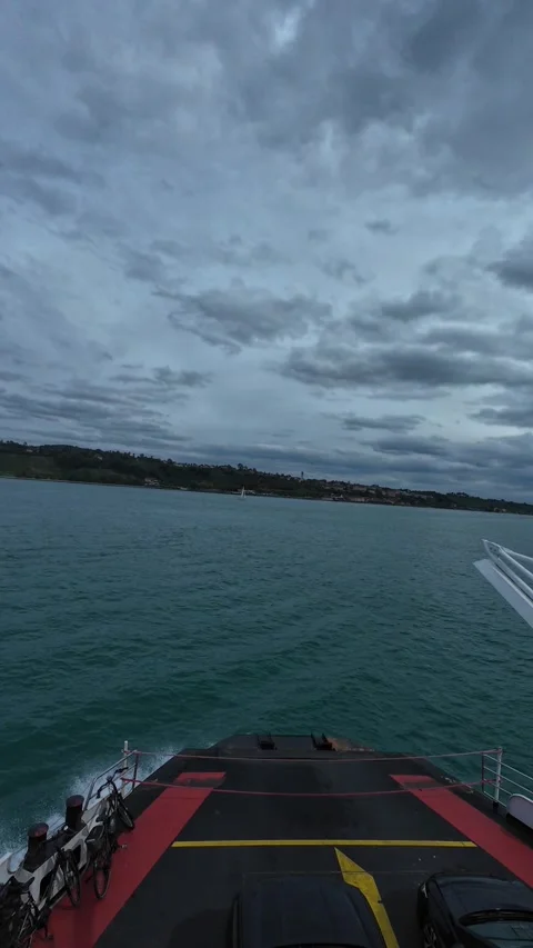 Views from Ferry on Lake Constance Stock Footage 345682276