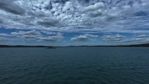 Views from Ferry on Lake Constance Stock Footage 345682358