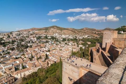 Views of Granada from Alhambra Stock Photos