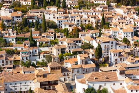Views of Granada from Alhambra Stock Photos