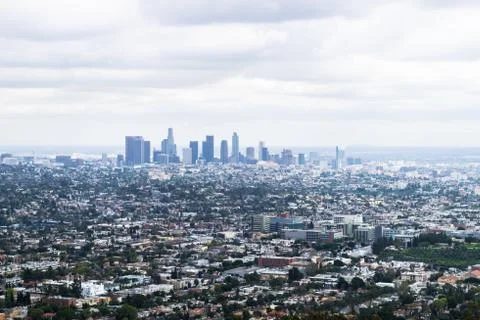 Views from Griffith Observatory over Los Angeles, USA Stock Photos