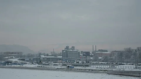 Views of the industrial area of the city Stock Footage 59181035