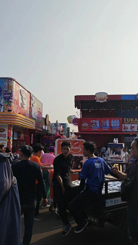 The views inside Jakarta fair Stock Footage 316209024