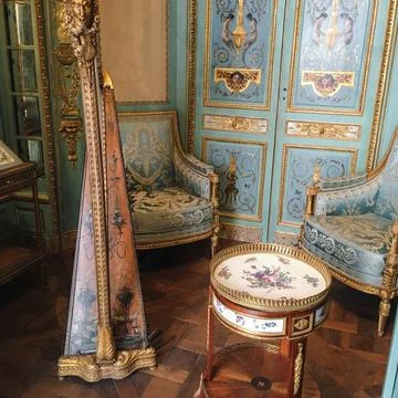 Views inside the Louvre in Paris 写真素材