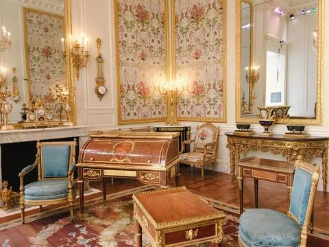 Views inside the Louvre in Paris Stock-Fotos