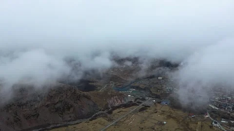Views of Kazbegi in Georgia Stock Footage 324683130