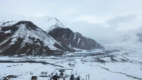 Views of Kazbegi in Georgia Stock Footage 324683163