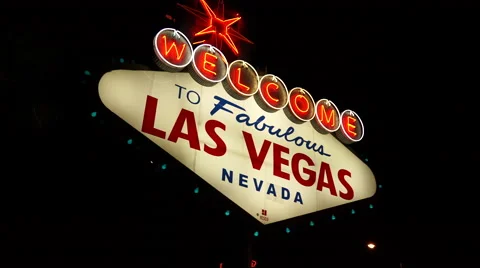 Views of the Las Vegas Sign Stock Footage 55442663